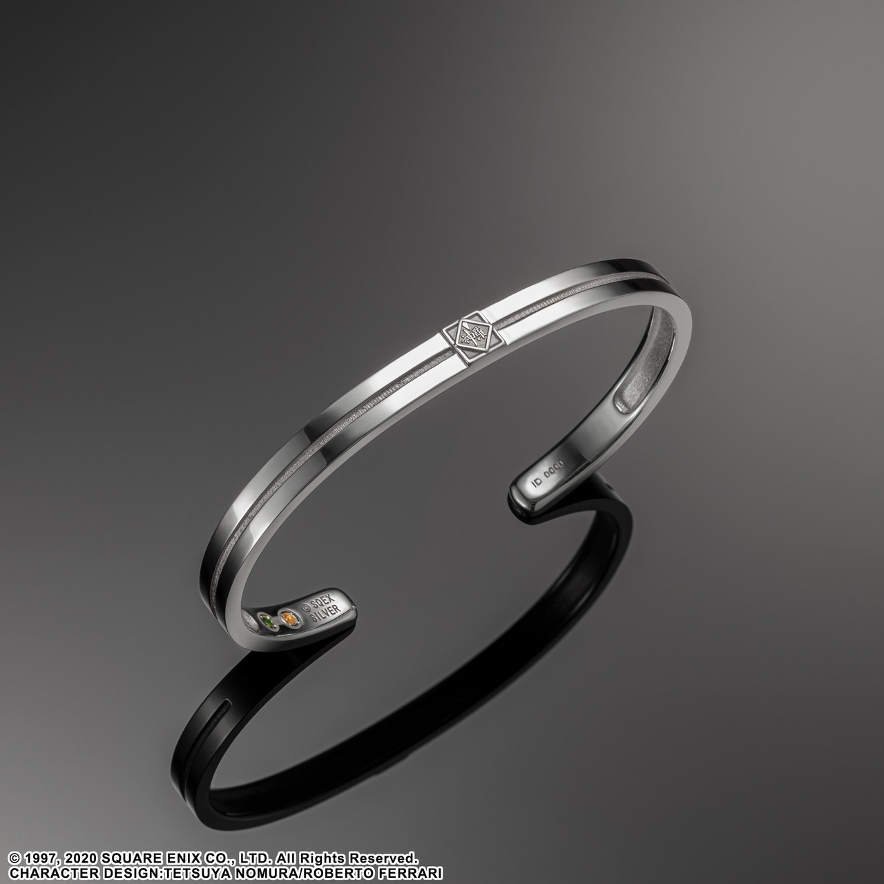 FINAL FANTASY VII Silver Bangle - SHINRA MATERIA | SQUARE ENIX Store