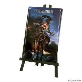 FINAL FANTASY XVI Metal Plate with Easel - CLIVE & IFRIT