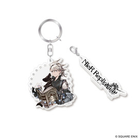 NieR Series 15th Anniversary Acrylic Keychain - YOUNG PROTAGONIST & GRIMOIRE WEISS