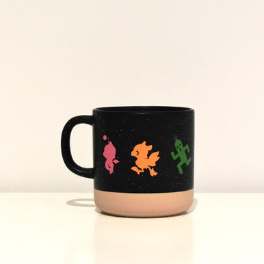 FINAL FANTASY Mug - MOOGLE/CHOCOBO/CACTUAR Black | SQUARE ENIX Store