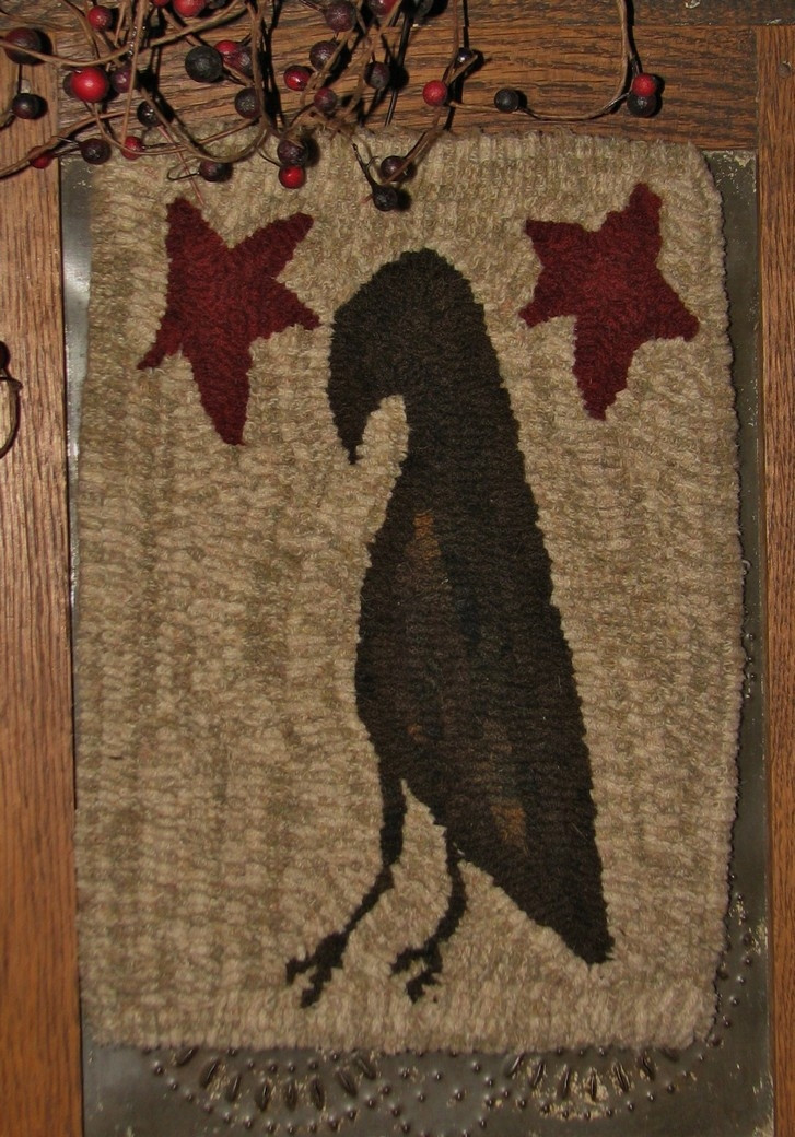 Petite Prims Series: Crow Rug Hooking Pattern