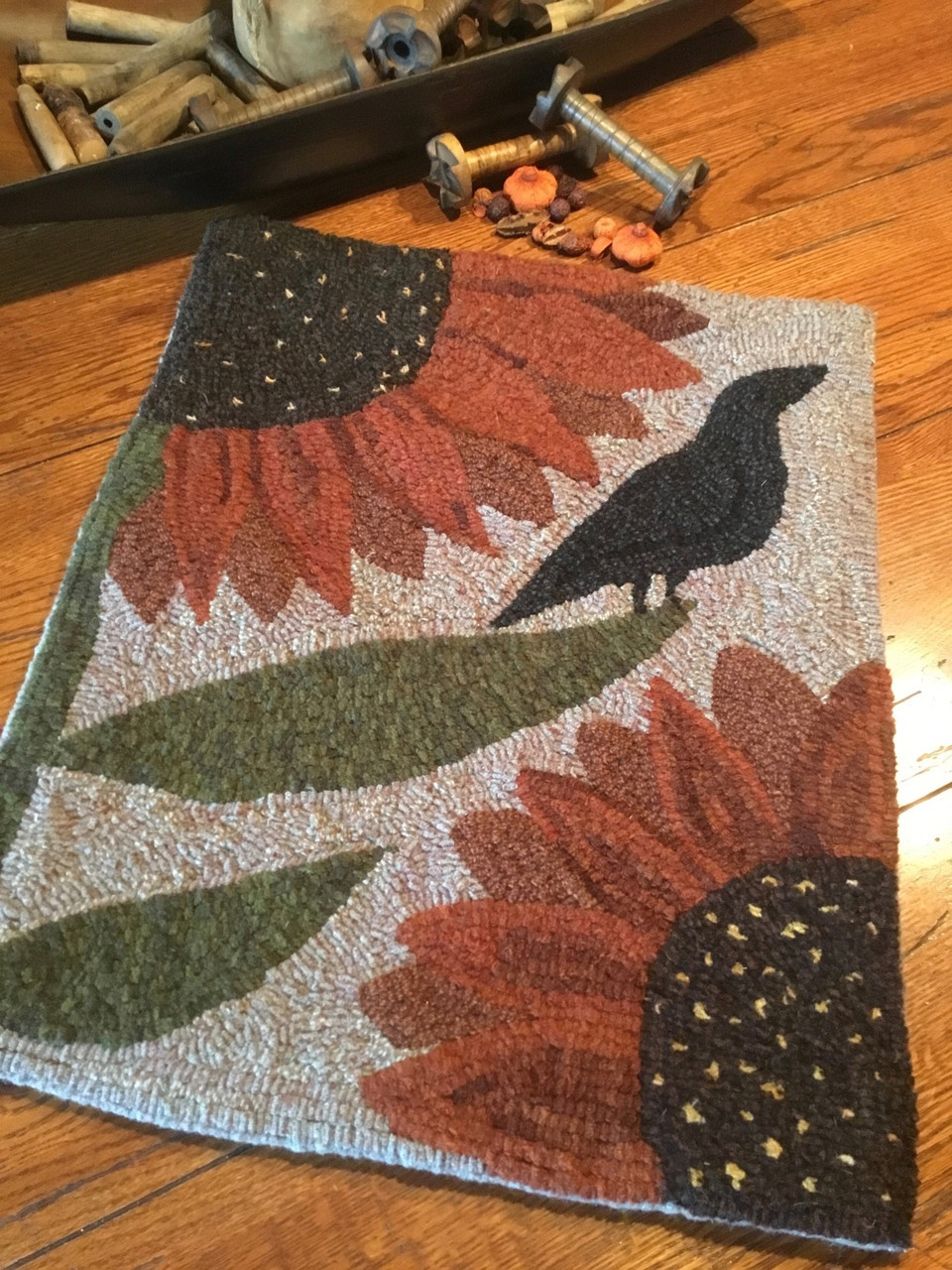 The Jealous Crow Rug Hooking Pattern