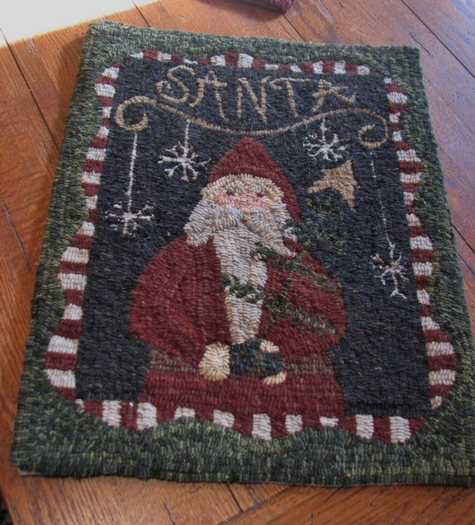 Santa 2011 Rug Hooking Pattern