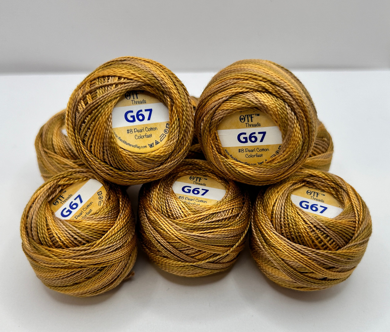 果物 Cotton-Pearl OTF Threads™️ #8 Pearl Cotton - G67 ~ Brass Buttons