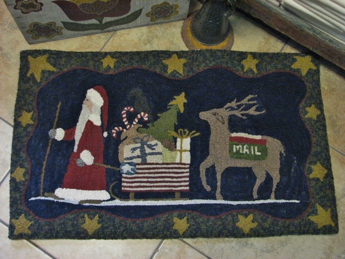 Christmas in New England Tree Skirt Rug Hooking Kit