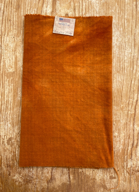 Pumpkin Plaid Hand Dyed Wool