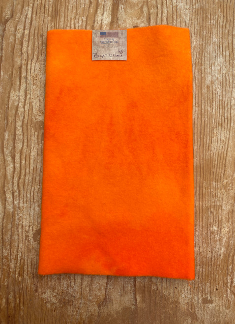 Bright Orange Hand Dyed Wool