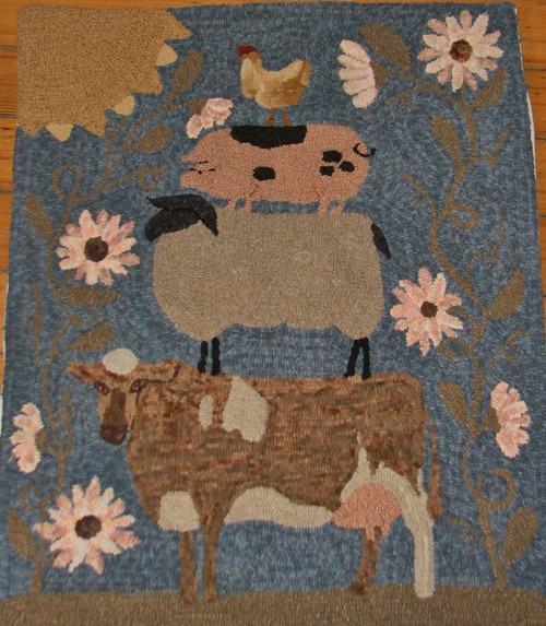 Farm Friends Large Rug Hooking Kit