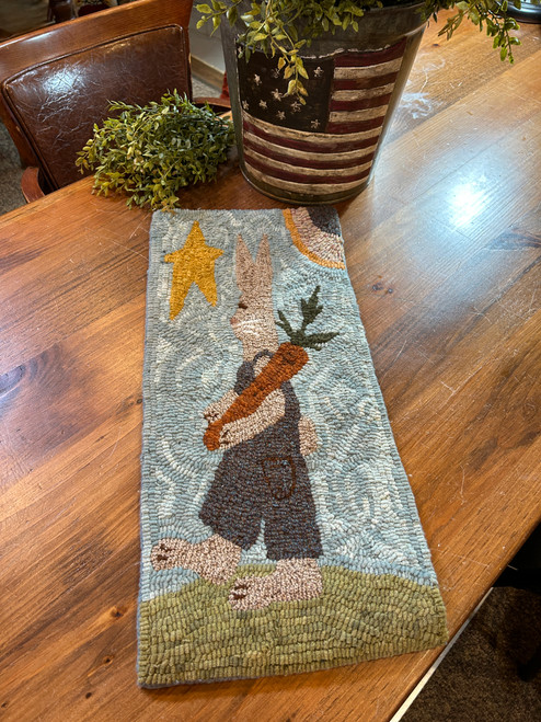 Skinny Series ~ Pete ~ Finished Hooked Rug