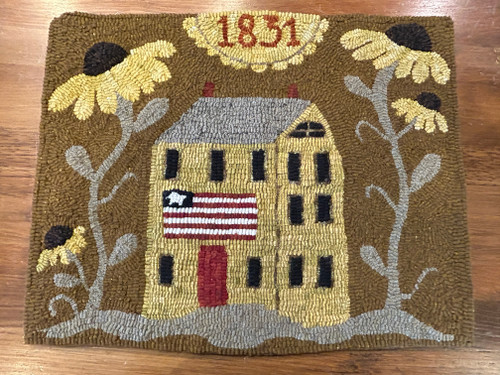 Sunflower House Rug Hooking Pattern