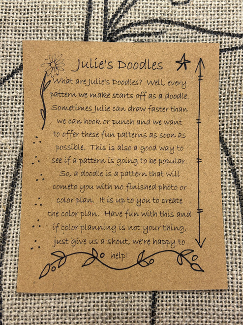 Julie's Doodles ~ Simply Pumpkin Rug Hooking Pattern
