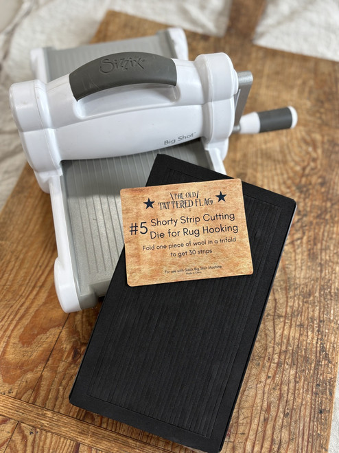 Shorty #5 or 5/32 inch strip die for Rug Hooking