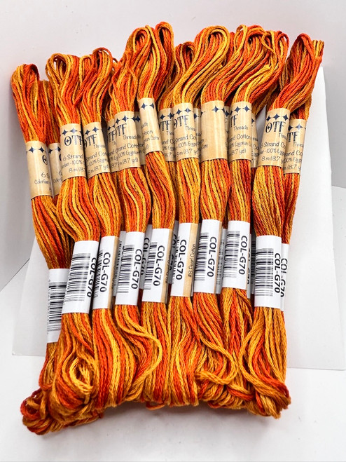 *New* OTF Threads™️ 6 Strand Floss Variegated - G70 ~ Sunburst