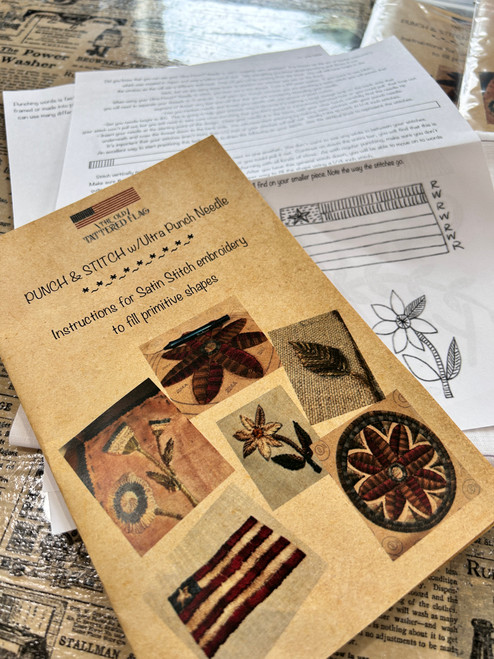 Punch and Stitch Practice Sampler Pattern or Kit