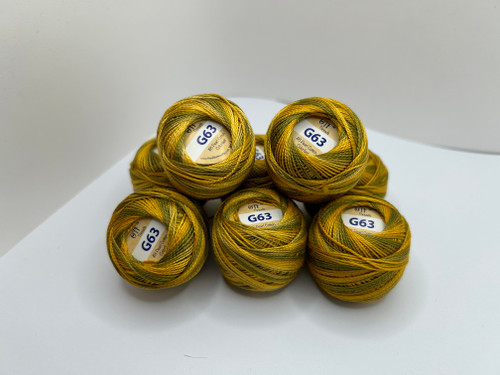 G63 Old Gold ~ OTF Threads™️ #8 Pearl Cotton Variegated