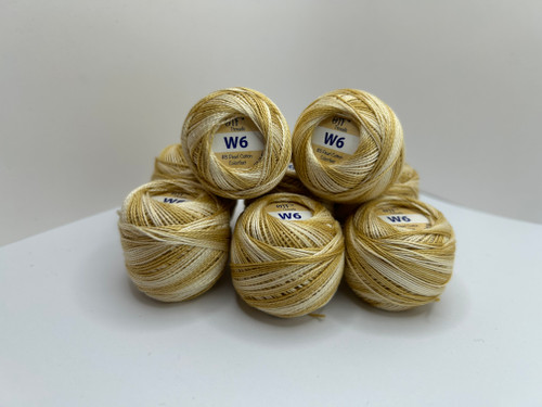 W6 White Chocolate ~ OTF Threads™️ #8 Pearl Cotton Variegated