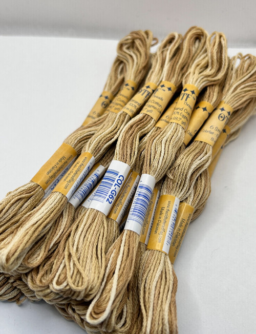 G62 Straw - OTF Threads™️ 6 Strand Variegated Floss