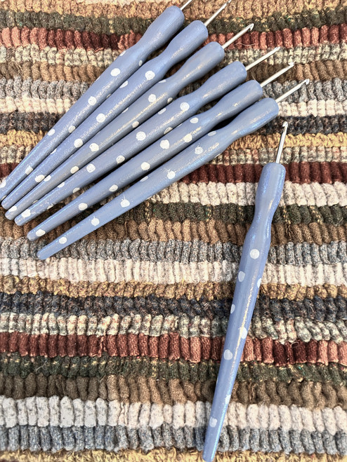 “Polka Dots Magic Wand” Wooden Hook ~ Primitive End “Polka Dots Magic Wand” Wooden Hook ~ Primitive End