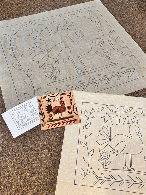 Julie's Doodles ~ 1621 Turkey Rug Hooking Pattern