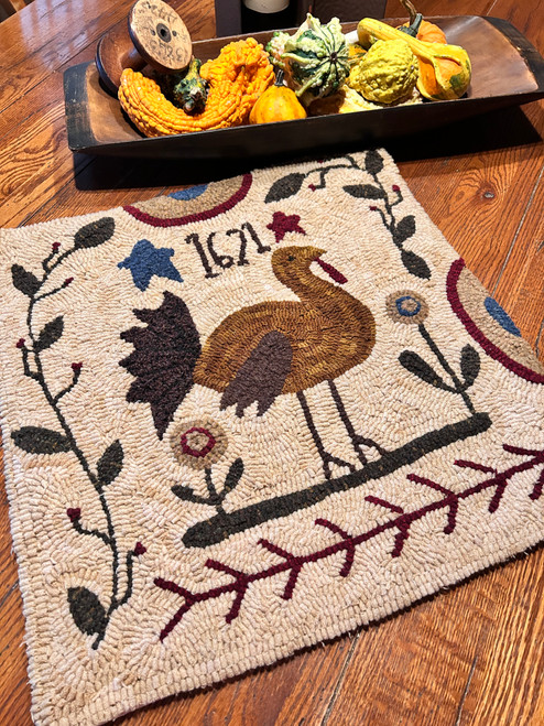 1621 Turkey (22 inch sq.) Rug Hooking Kit
