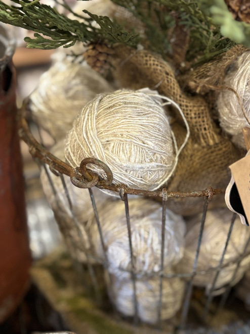 White Silk Yarn Ball