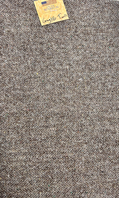 Gray Brown Twill Wool
