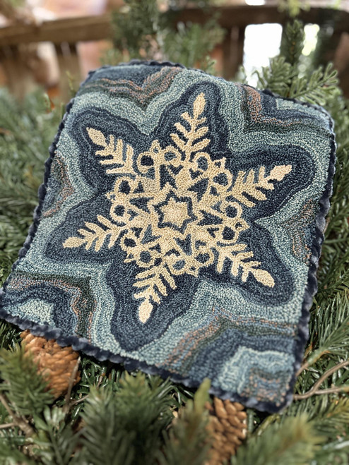 Antique Snowflake Punch Needle Pattern or Kit