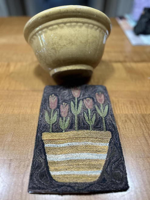 Spring Yelloware Bowl Punch Needle Pattern or Kit