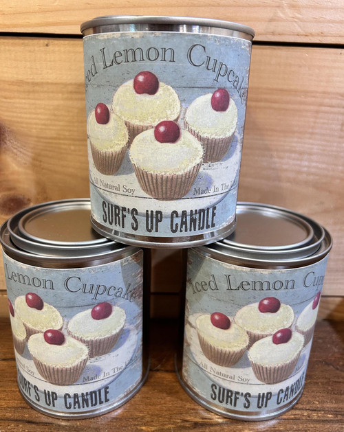Lemon Cupcake Paint Can Candle