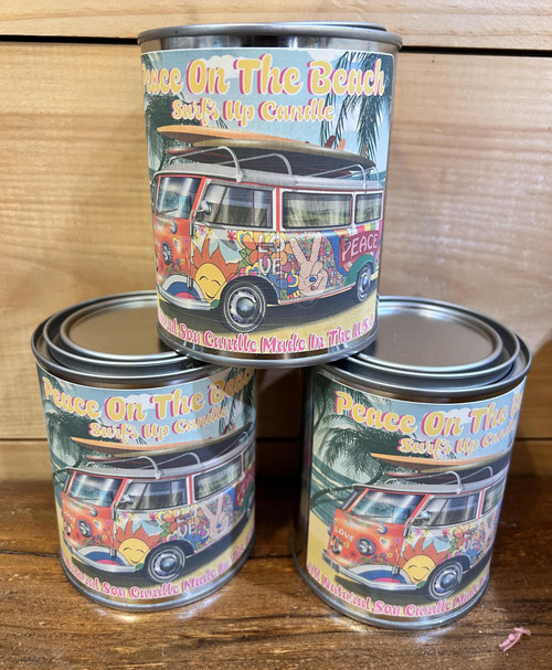 Peace on the Beach Paint Can Candle