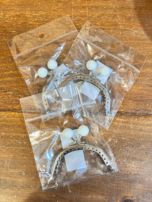 White Bauble Purse Clasp
