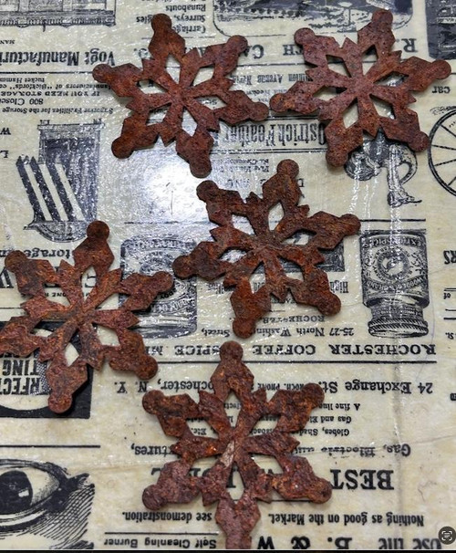 2 Inch Rusty Snowflakes