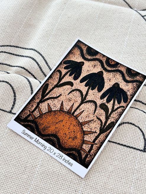 Summer Morning Doodle Rug Hooking Pattern