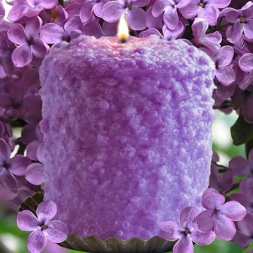 Lilac Hearth Cake Candle