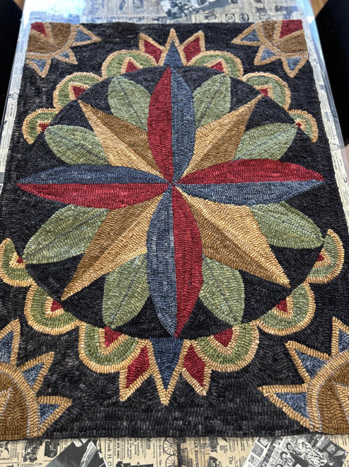The Ravens Compass Rug Hooking Pattern