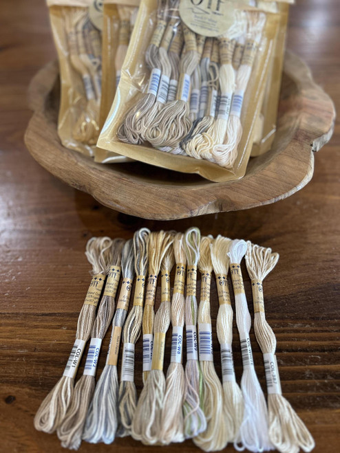 Bunch O' Whites Embroidery Floss Thread Pack