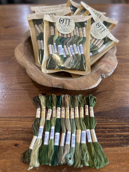 Bunch O' Greens Embroidery Floss Thread Pack