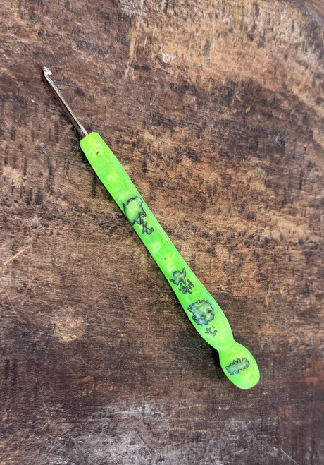 Turned Acrylic Hook ~ Primitive End ~ #A1