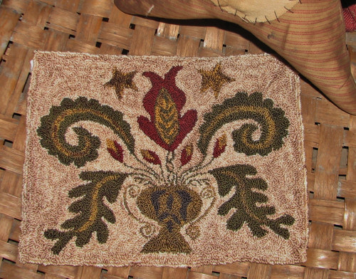 1831 Antique Floral Punch Needle Pattern or Kit