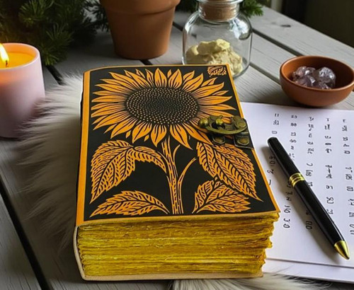 Sunflower Leather Journal