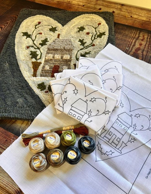 Our Happy Home ~ Winter Punch Needle Pattern or Kit
