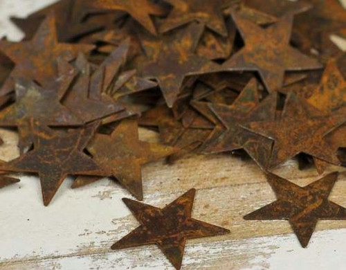 1 inch Rusty Tin star ~ Pack of 5