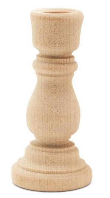 3 inch Wooden Candlestick for Wooly Trees