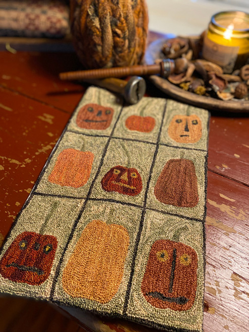 Pumpkins and Jacks Punch Needle Pattern or Kit