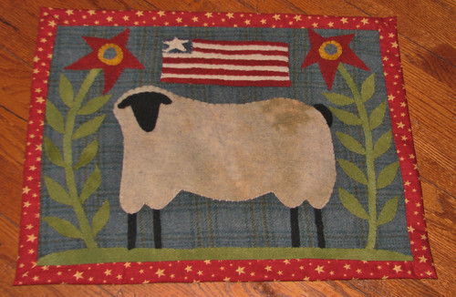 Prim Sheep Wool Applique Pattern