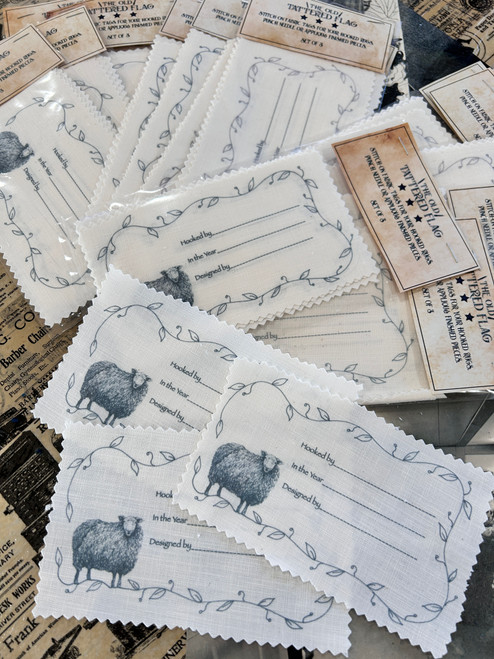 Sheep Fabric Rug Finishing Tag Labels ~ Set of 3