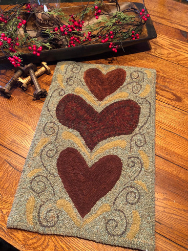 Wonky Hearts Rug Hooking Kit