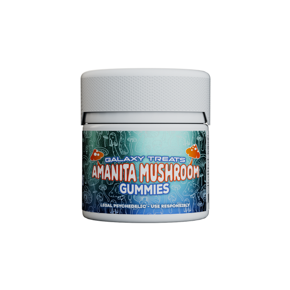 Galaxy Treats Amanita Mushroom Gummies 1050mg 3ct Jar