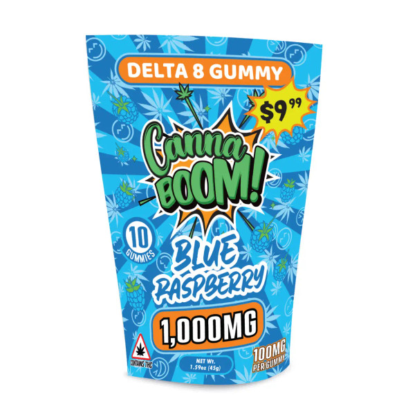 CannaBoom D8 PP $9.99 10pk Gummies 10ct Box Canna Boom