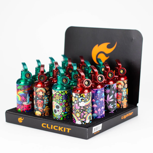 Clickit Fire Extinguisher Torch Lighters 16ct Box